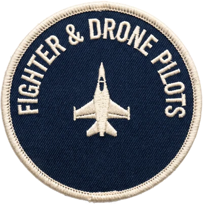 Fighter and Drone Pilots embroidered patch